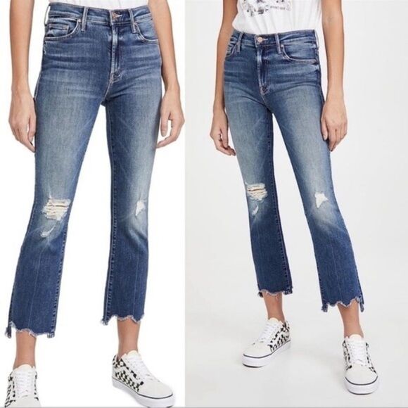 MOTHER Denim - Mother The Insider Crop Step Chew in Dancing On Coals size 26.
